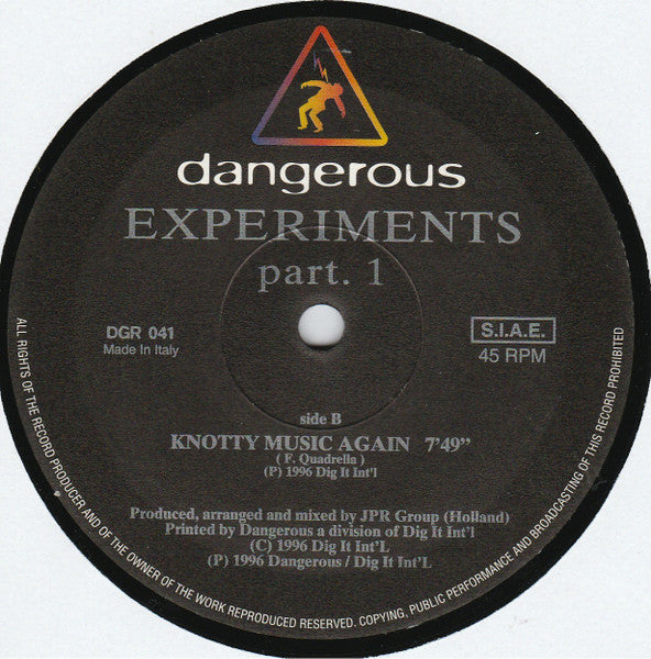 JPR Group : Experiments part. 1 (12")