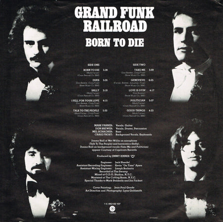 Grand Funk Railroad : Born To Die (LP, Album)