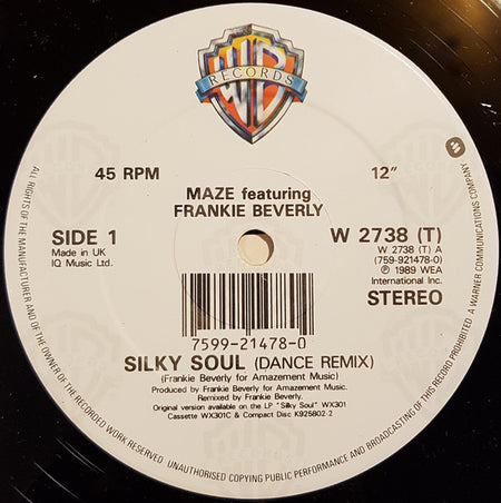 Maze Featuring Frankie Beverly : Silky Soul (12")