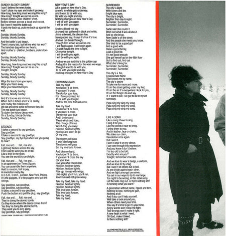 U2 : War (LP, Album, RP, Gat)