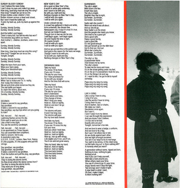U2 : War (LP, Album, RP, Gat)