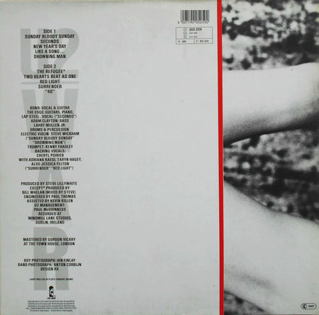 U2 : War (LP, Album, RP, Gat)