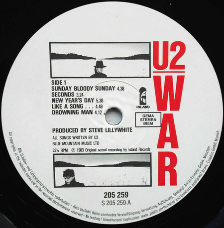 U2 : War (LP, Album, RP, Gat)