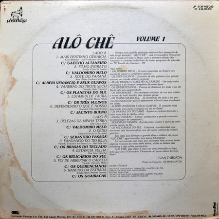 Various : Alô Chê - Volume 1 (LP, Comp)