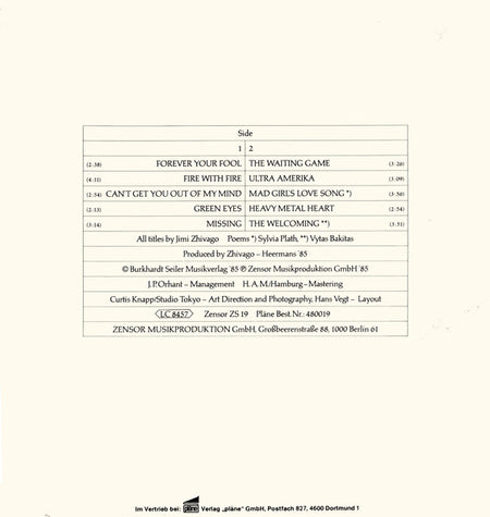Jimi Zhivago : Fire With Fire (LP, Album)