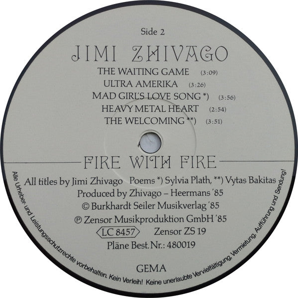 Jimi Zhivago : Fire With Fire (LP, Album)