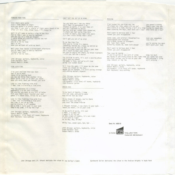 Jimi Zhivago : Fire With Fire (LP, Album)