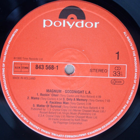 Magnum (3) : Goodnight L.A. (LP, Album)