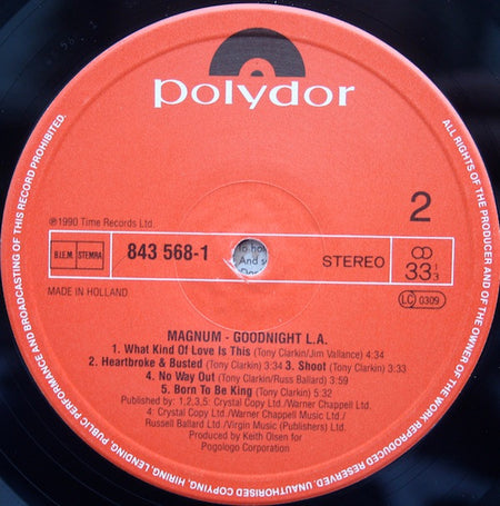 Magnum (3) : Goodnight L.A. (LP, Album)