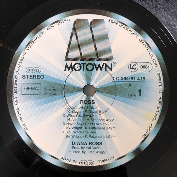 Diana Ross : Ross (LP, Album)