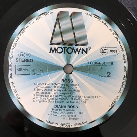 Diana Ross : Ross (LP, Album)
