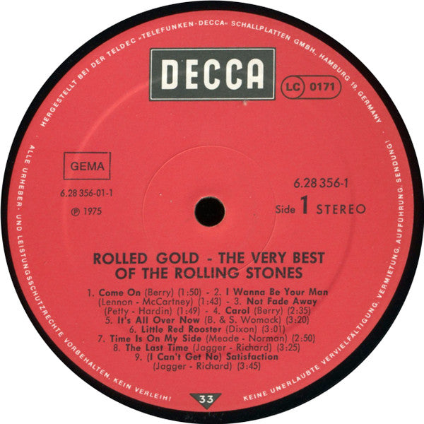 The Rolling Stones : Rolled Gold (The Very Best Of The Rolling Stones) (2xLP, Comp, RE, Gat)