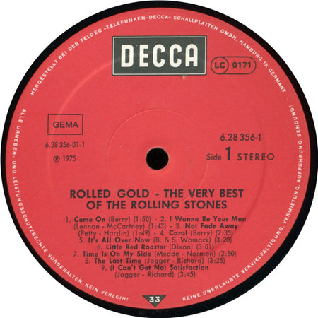 The Rolling Stones : Rolled Gold (The Very Best Of The Rolling Stones) (2xLP, Comp, RE, Gat)