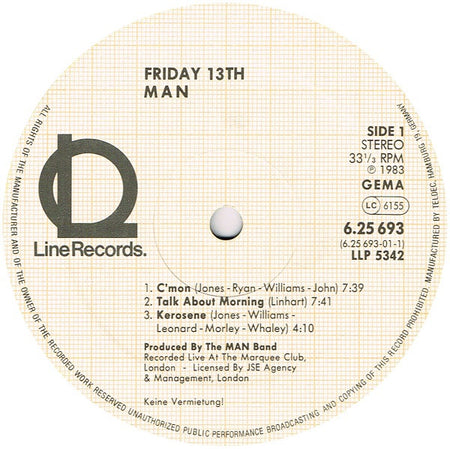 Man : Friday 13th (LP, Album)