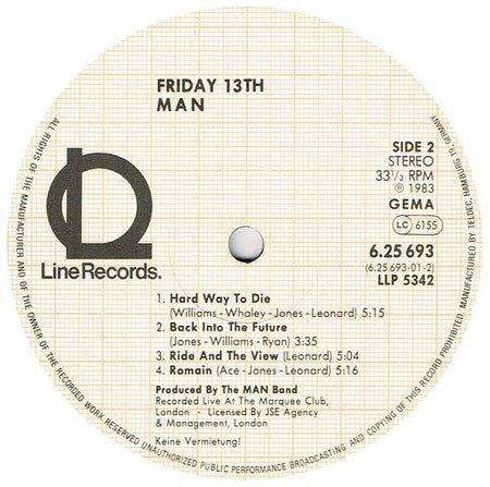 Man : Friday 13th (LP, Album)