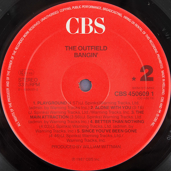 The Outfield : Bangin' (LP, Album)