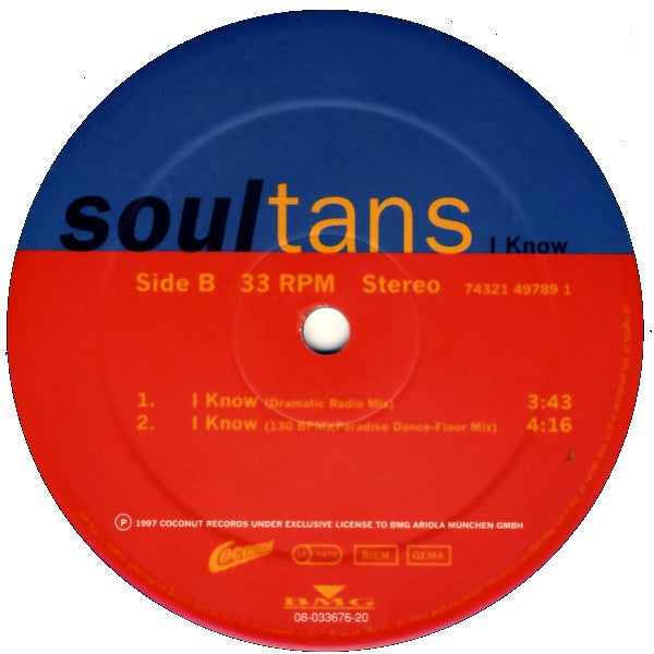 Soultans : I Know (12", Maxi)