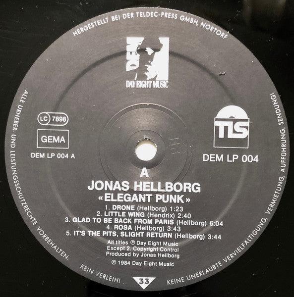 Jonas Hellborg : Elegant Punk (LP, Album, RE)
