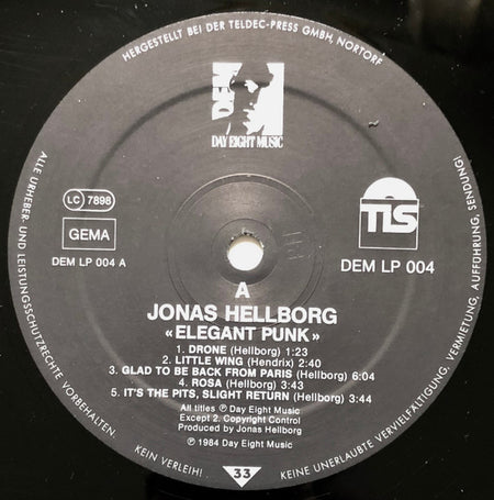 Jonas Hellborg : Elegant Punk (LP, Album, RE)