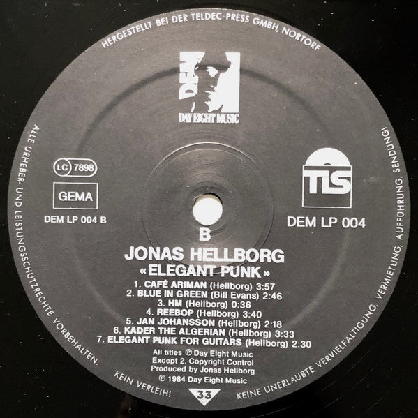 Jonas Hellborg : Elegant Punk (LP, Album, RE)