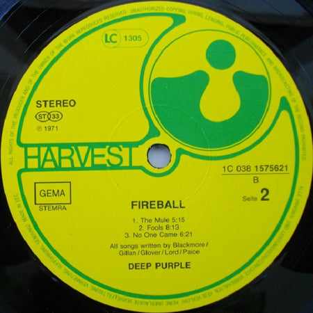 Deep Purple : Fireball (LP, Album, RE)