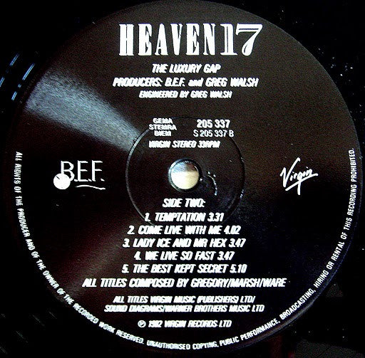 Heaven 17 : The Luxury Gap (LP, Album, RP)