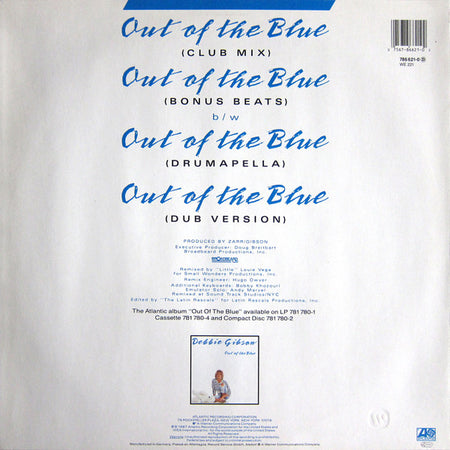 Debbie Gibson : Out Of The Blue (12")