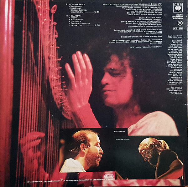 Andreas Vollenweider : Caverna Magica (...Under The Tree - In The Cave...) (LP, Album, Hal)