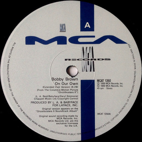 Bobby Brown : On Our Own (12", Single)