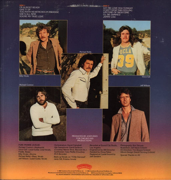 Pure Prairie League : Firin' Up (LP, Album, No )