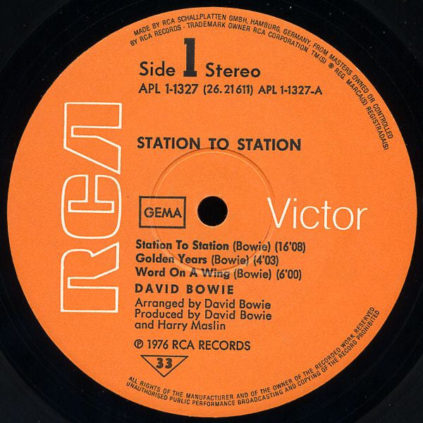 David Bowie : Station To Station (LP, Album)