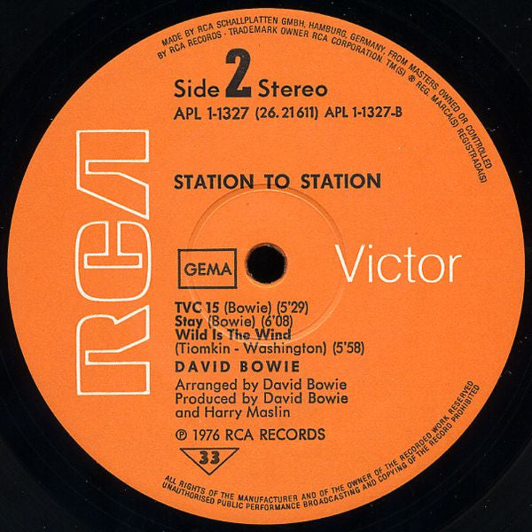 David Bowie : Station To Station (LP, Album)