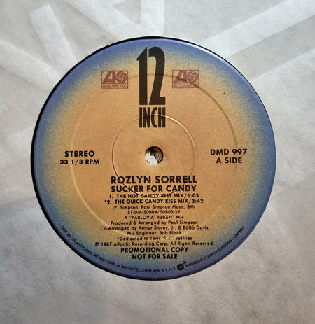 Rozlyn Sorrell : Sucker For Candy (12", Single, Promo)