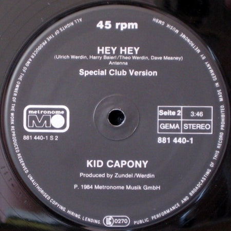Kid Capony : Hey Hey (12", Maxi)
