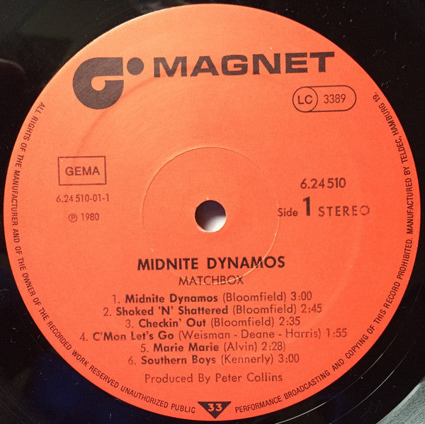 Matchbox (3) : Midnite Dynamos (LP, Album)