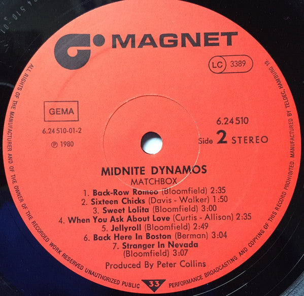 Matchbox (3) : Midnite Dynamos (LP, Album)