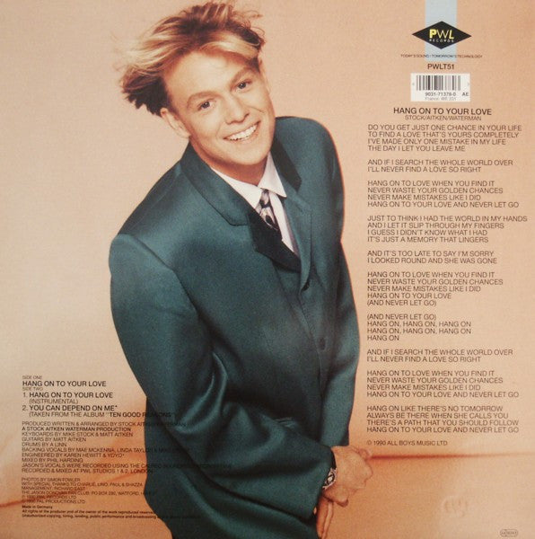 Jason Donovan : Hang On To Your Love (12", Maxi)