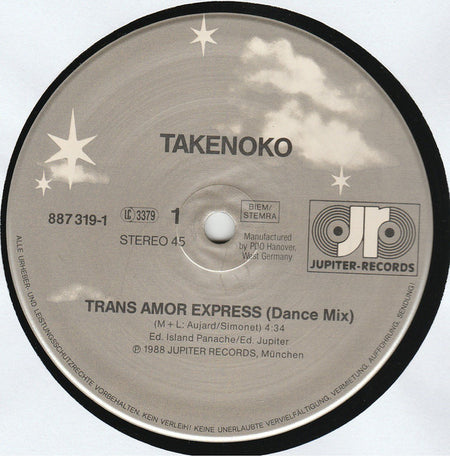 Takenoko : Trans Amor Express (12", Maxi)