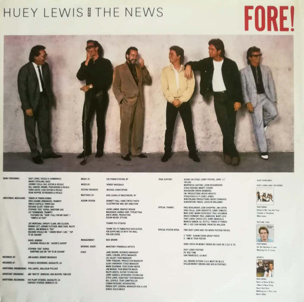 Huey Lewis & The News : Fore! (LP, Album)