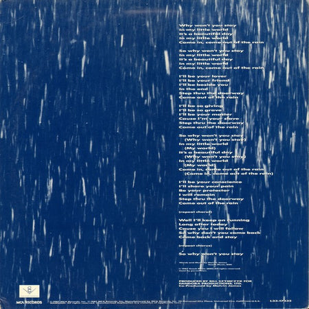 Melvin James : Why Won't You Stay (Come In, Come Out Of The Rain) (12", Promo)