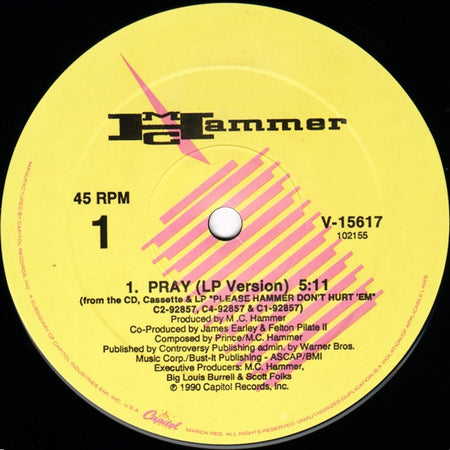 MC Hammer : Pray (12", Single)