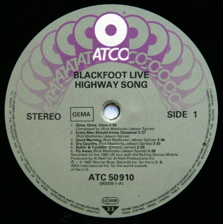 Blackfoot (3) : Highway Song Live (LP, Album)