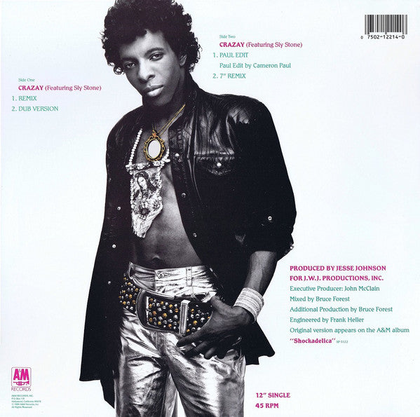 Jesse Johnson Featuring Sly Stone : Crazay (Remix) (12", Single)