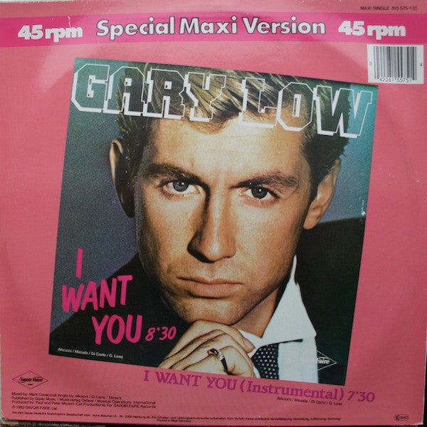 Gary Low : I Want You (12", Maxi)