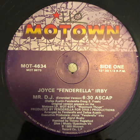 Joyce "Fenderella" Irby : Mr. D.J. (12", Single, Glo)