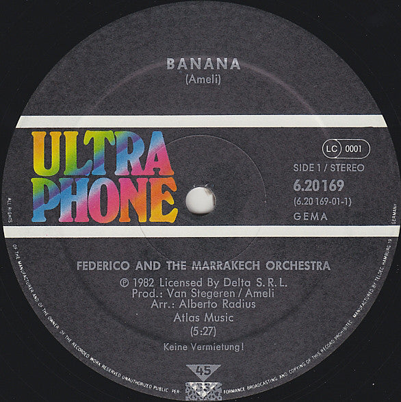 Federico And Marrakech Orchestra : Banana (12")