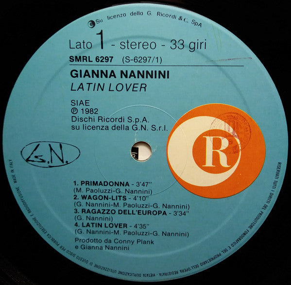 Gianna Nannini : Latin Lover (LP, Album)