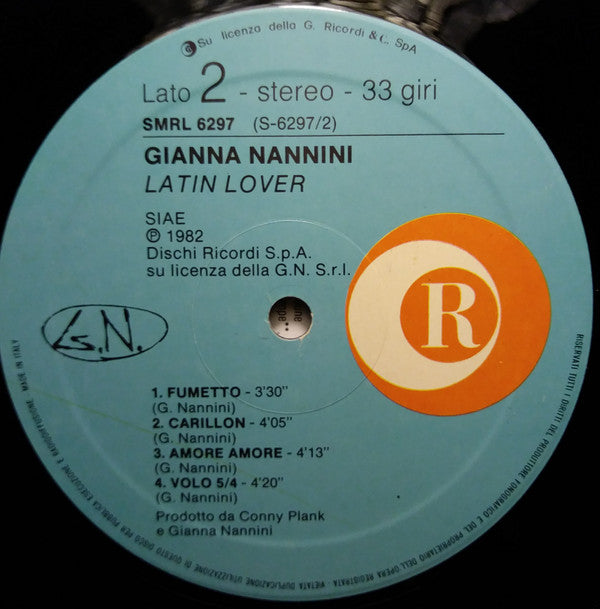 Gianna Nannini : Latin Lover (LP, Album)