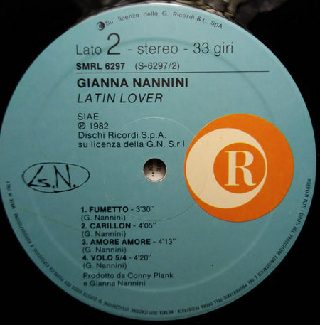 Gianna Nannini : Latin Lover (LP, Album)