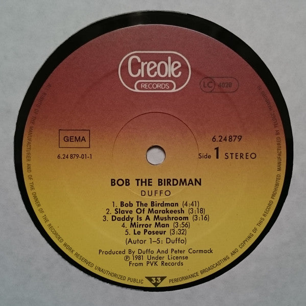 Duffo : Bob The Birdman (LP, Album)